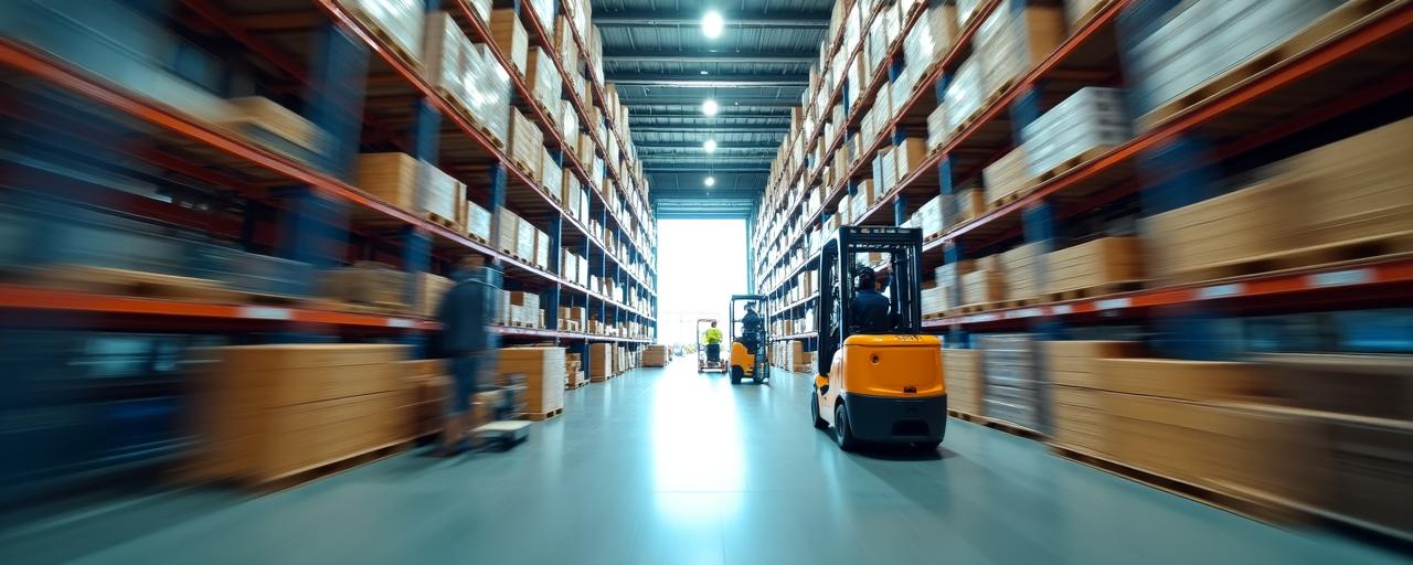 Busy cross-docking operations at Erie facility